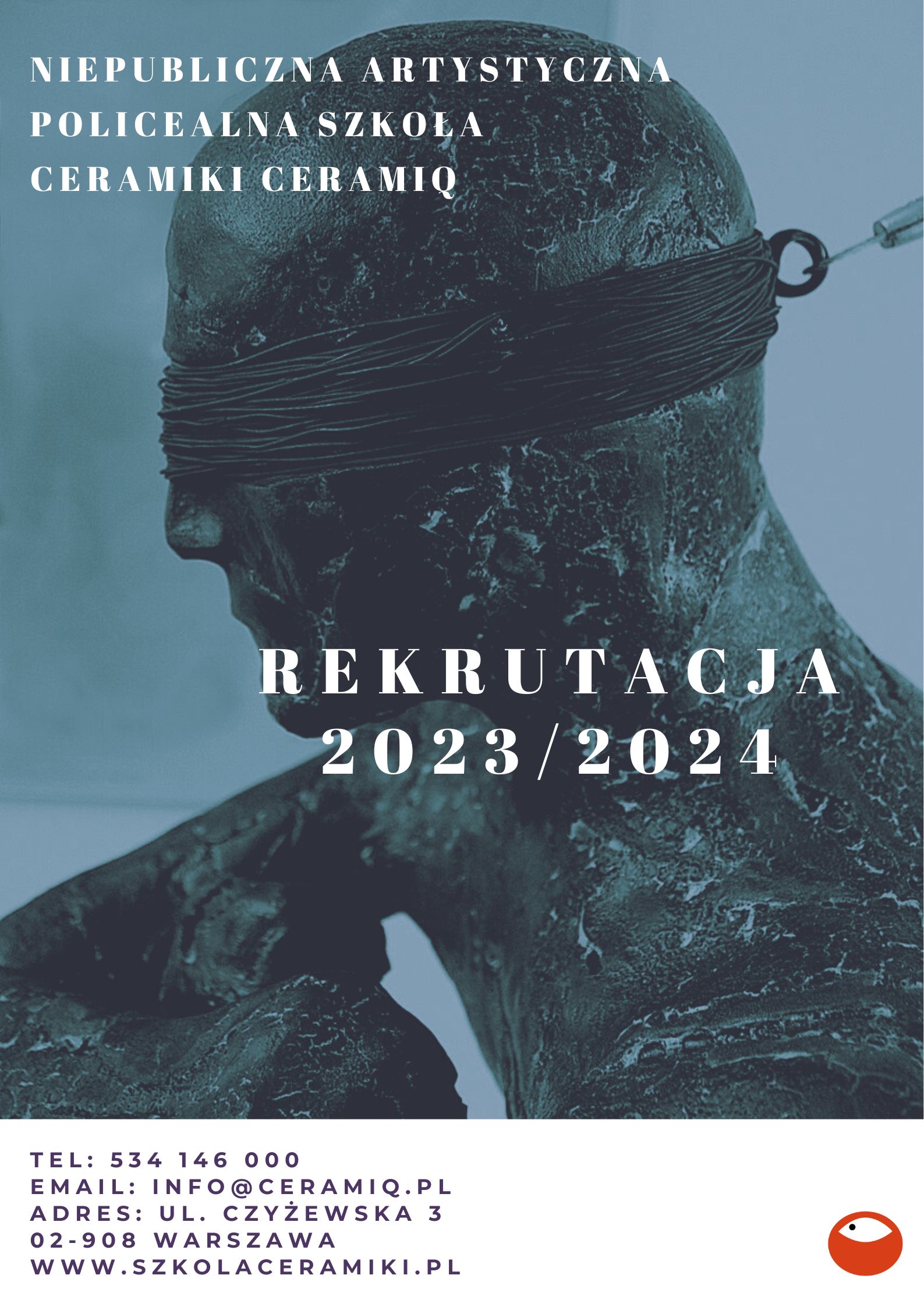 Rekrutacja Plakat 2023-2024 - Szkoła Ceramiki "CERAMIQ"