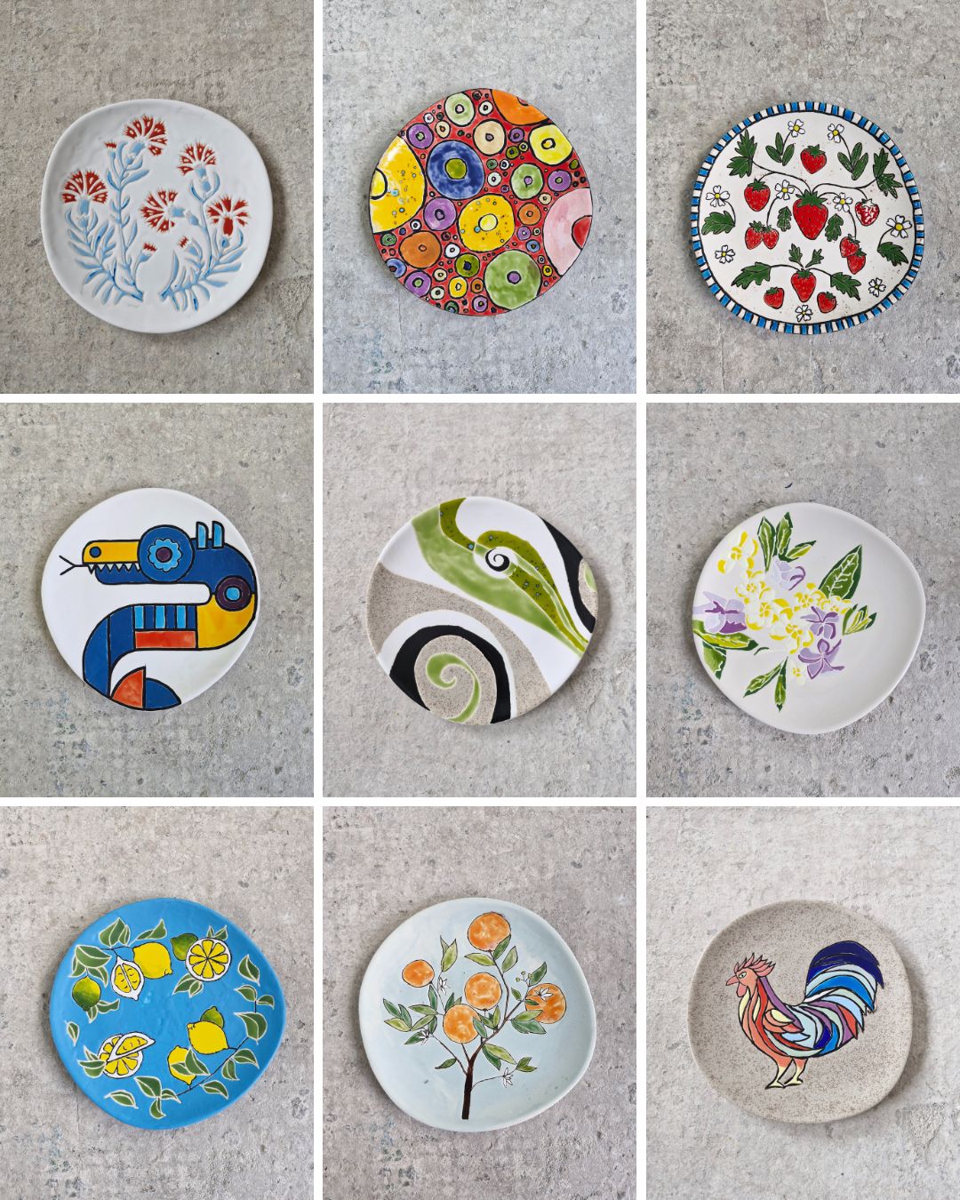 Ceramiczne talerze inspirowane hiszpańską techniką